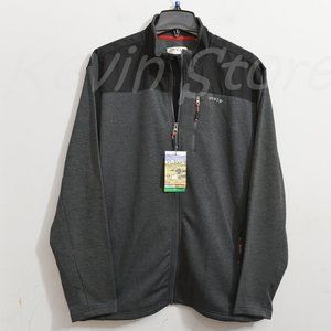 Orvis BLACK NWT Men bonded Fleece mesh full-zip jacket